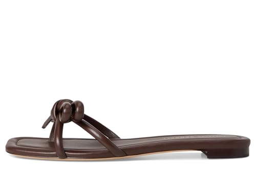 Image of Loeffler Randall Hadley Leather Bow Flat Sandals