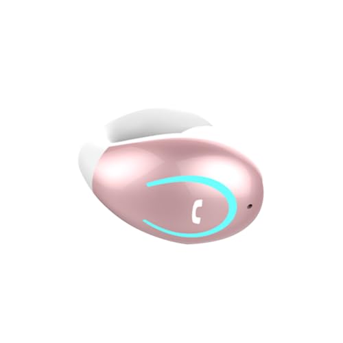 Operitacx Auriculares Deportivos Clip Oreja Estéreo Sonido Diseño Rosa para Ejercicio con Transmisión Estable