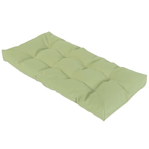 Cojín impermeable para banco de 8 cm, antideslizante, para columpio de jardín de 2/3/4 plazas, rectangular, color verde hierba, 45 x 45 cm, perfecto para patio y sala de estar