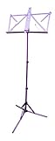 Paititi Brand New Strong Durable Adjustable Folding Music Stand with Carrying Bag-Purple