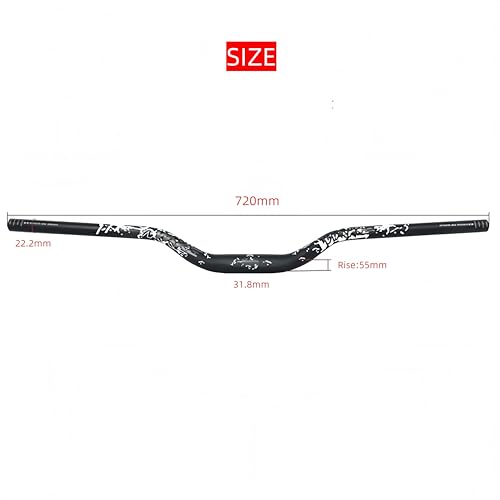 Guidon pour vélo TRKIMAL surélevé de 55 mm extra long