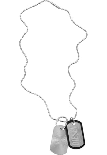 Diesel Herrenkette Font Dog Tag Edelstahl, DX1553040