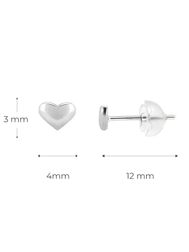 Image of Solid 925 Sterling Silver Stud Earrings for Women & Men, Hypoallergenic 18K Gold Plated & Silver Small Studs, Minimalist Elegant Earrings for Birthday, Party, Daily Gift