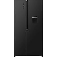 Fridgemaster American Fridge Freezer - Black - E Rated