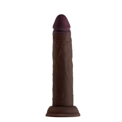 Shaft Modèle J Liquid Silicone Dong Acajou Godemichets Réalistes Black 17,3 Cm