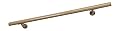 Aluminum Handrail Direct DHR 12' Handrail Section with Mounts - Clay - Stair Handrail - USA Made Railing- Easy to Install Handrails for Outdoor & Indoor Stairs, Porch & Deck Stair Handrail