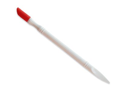 ERLINDA Solingen - Hufstäbchen mit Nagelreiniger, 11,5 cm, weiß, Silikongummifüßchen
