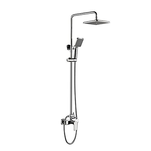 Sistema de Ducha de Alta Presión, Juego de Grifos de Ducha de Alto Flujo, Juego Combinado de Ducha con Mezclador de Lluvia de Latón, Acabado Cromado, XUTNZA
