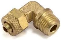 1/2 BSP male thread x 12mm tube outer diameter Brass PU elbow assembly - 3 Nos
