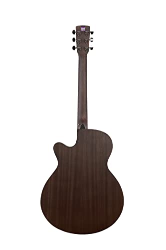Image of Saga SA-600C-NAT Concert Acoustic Cutaway Guitar (Natural)