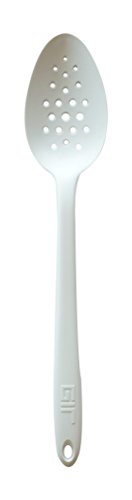 GIR: Get It Right Silicone Serving Spoon Perforated - 13 In Studio White Modern - Heat Resistant Up to 425°F - Dishwasher Friendly - Long-Handled Straining & Stirring