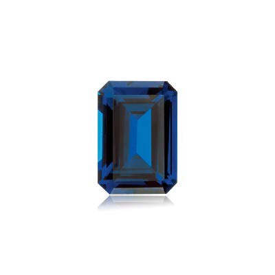 3.07-3.75 Cts Of 9X7 Mm Aaa Emerald Cut Swiss Made Rough Synthetic Blue Sapphire (1 Pc) Loose Gemstone #TOP2