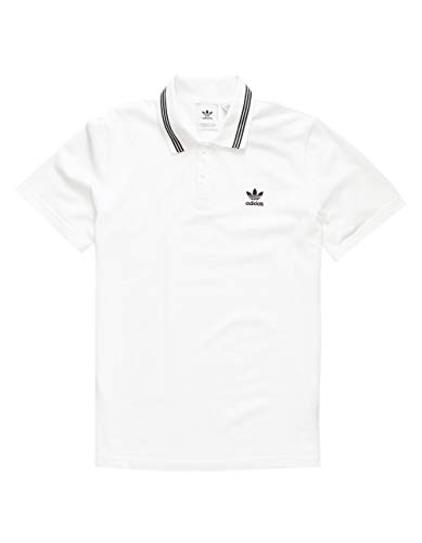adidas Originals Men's Pique Polo Shirt, White, L