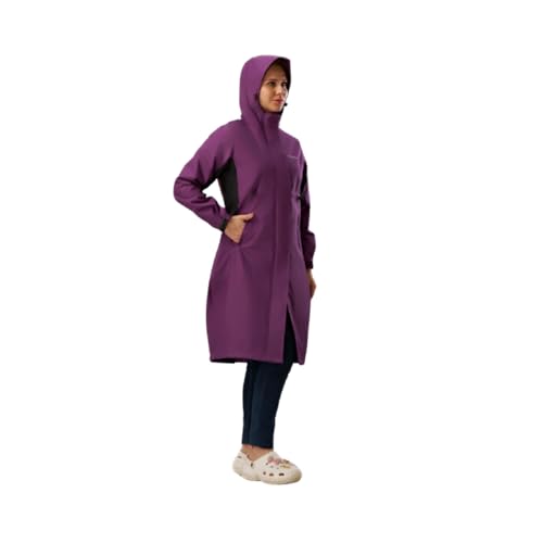 Image of ZEEL Ladies High Neck Raincoat | Waterproof Long Raincoat with Belt, Zeel Diva ZKL01 Parent