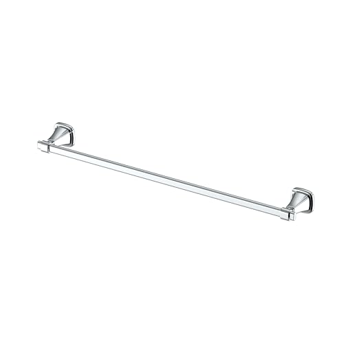 Image of Gatco 5510 Beverly Bath Towel Rack, Wall Mounted Bathroom Towel Holder with EZ Anchor Installation, Luxury Metal Bar for Hand and Bath Towels, Chrome Finish