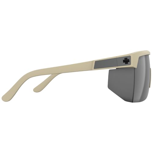Spy Optic Men's Super Flynn Rectangular Sunglasses, Matte Sand Happy Grey Green Black Mirror, One Size3