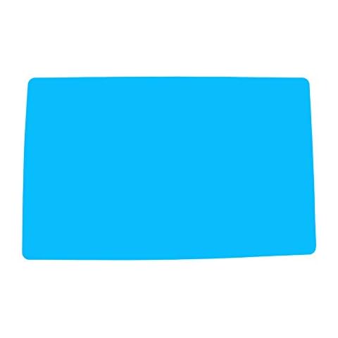 Traworvel Large Silicone Mat for Baking Carfts 50 X 80 cm Jewelry Casting Painting Play Doh Clay Kids Adult Blue Sheet Cover
