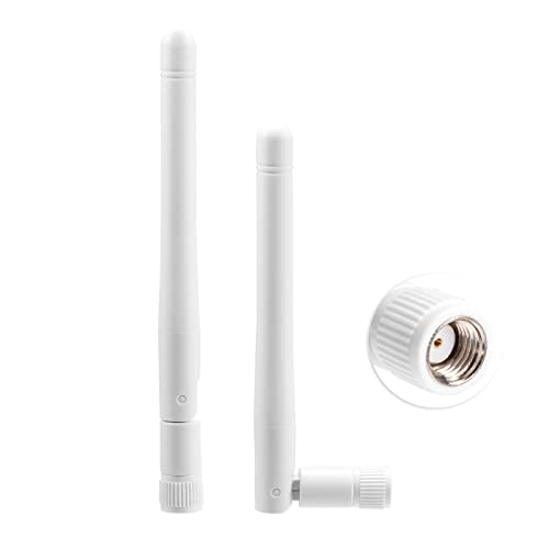 Image of Bingfu External WiFi Antenna RP-SMA 2.4GHz 5GHz 5.8GHz 3dBi Dual Band Wireless Antennas Replacement (2-Pack) for WiFi Router Security IP Camera Access Point USB WiFi Adapter