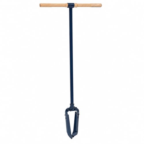 Lothee Post Hole Digger Tool 6x 46 Hand Auger T Handle Heavy Duty Adjustable Lawn Auger Post Hole Digger Sharp Blades Steel Yard Tool for Garden Soil Plugging Cultivating Weeding Digging