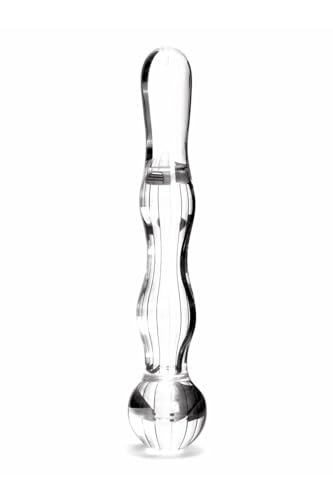Ann Summers Valentines Glass Rippled Dildo, 5in, Waterproof Dildo for Women & Couples Play - Adult Sex Toy - Clear
