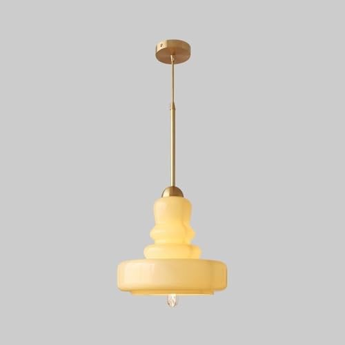 Lampe suspendue verte gourde idéale pour illuminer une grande cage d'escalier