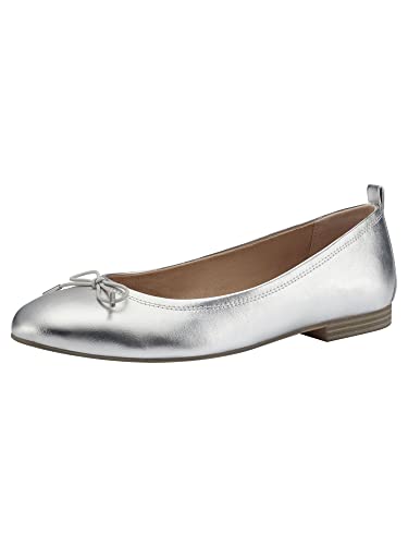Tamaris Damen 1-1-22108-20 Ballerinas, Silber, 39 EU