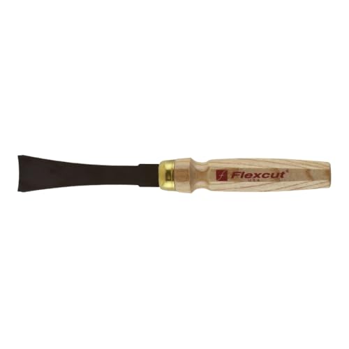 Image of Flexcut Wood Carving Gouge | #5 Mallet Gouge, 1-3/16 Inches | 1095 High Carbon Steel | Ash Hardwood Handle | MC505 | Made in the U.S.A.