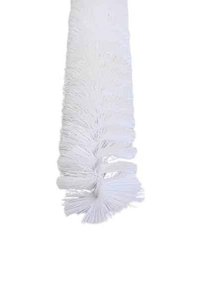 Long Bottle Cleaning Brush –  Nylon Bristles Wide, Flexible Scrub Brush for Water Bottles, Vases, Decanters & Carafes