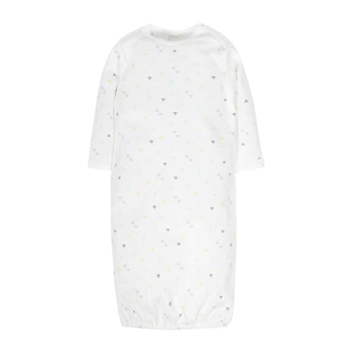 Image of Gerber Baby Girls 4-Pack Sleeper Gown - Soft Cotton Newborn Nightgowns, Elastic Hem Sleepwear Set for Infant Girls