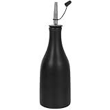 Récipient à huile : cette bouteille est fabriquée en acier inoxydable, en silicone et en céramique. très pratique, elle vous permettra de garder votre table propre. un accessoire de cuisine idéal, un porte-huile pour la cuisine