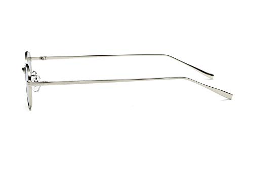 FEISEDY Vintage Small Rectangle Sunglasses Women Men Retro Trendy Square Metal Frame Sun Glasses B22954