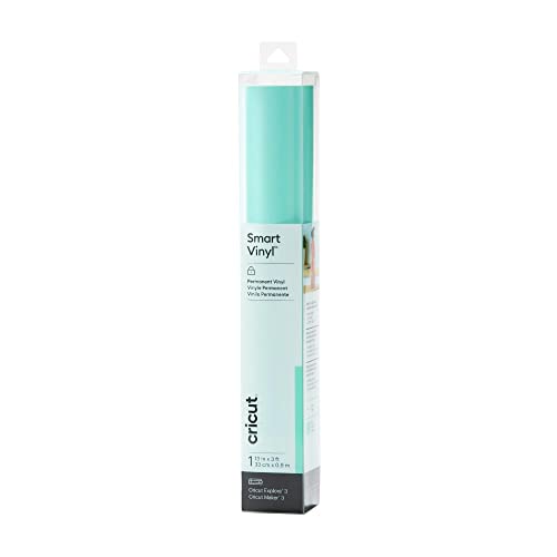 Image of Cricut Smart Permanent Vinyl, Mint - 3ft Roll (13'x36') Adhesive Craft Vinyl - Matless Cutting for cuts up to 12ft with Maker 3 / Explore 3 Machines
