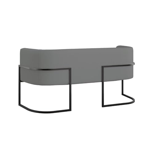 Kit 2 Poltronas + Sofá 2 Lugares Base de Metal Black Veludo