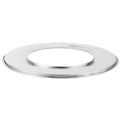 BAZEITFLOW Adaptador de Vaporera Acero Inoxidable con Anillo de Bambú Bandeja Redonda para Cocinar al Vapor Verduras y Pescado Estante de Vapor para Ollas Domésticas y Comerciales