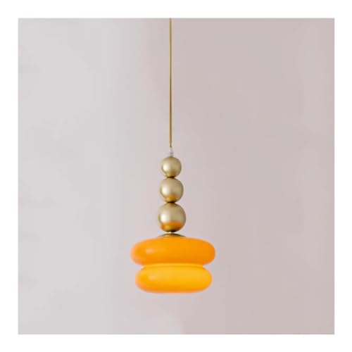 Pendants en verre crème E26 suspension en métal doré lustre pour plafond de chambre et restaurant