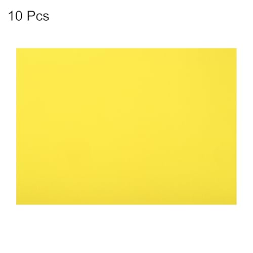 Image of uxcell 10pcs Corrugated Cardboard Paper Sheets,Lemon Yellow,14 inch x 10inch,for Craft and DIY Projects