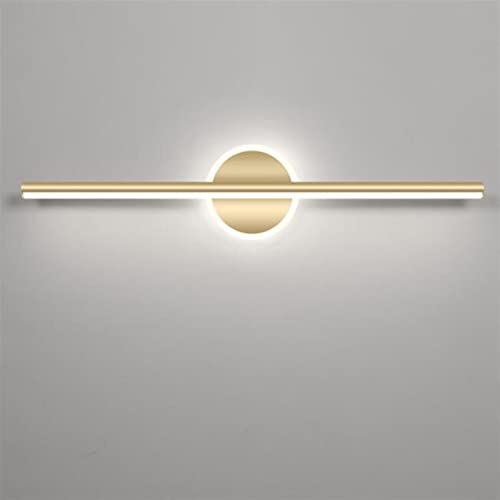 Miroir lumière simple led pour maquillage de salle de bains moderne en blanc froid rond
