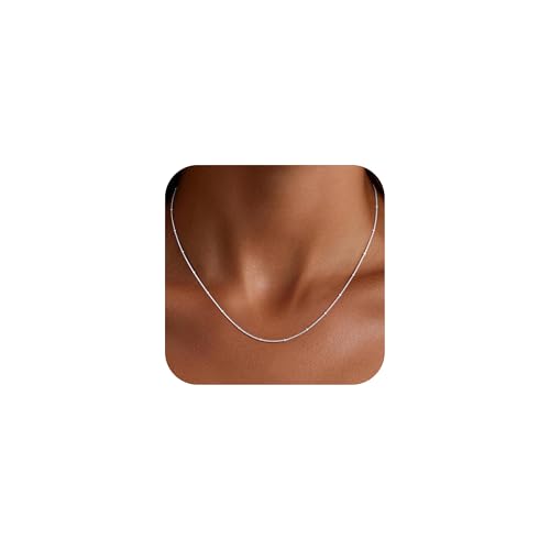 BLThing S925 Sterling Silver Chain Necklace for Women - Sterling Silver 1.2mm Bead Chain Necklace Thick Sturdy Colourfast Necklaces Jewelery for Women 20 Inch