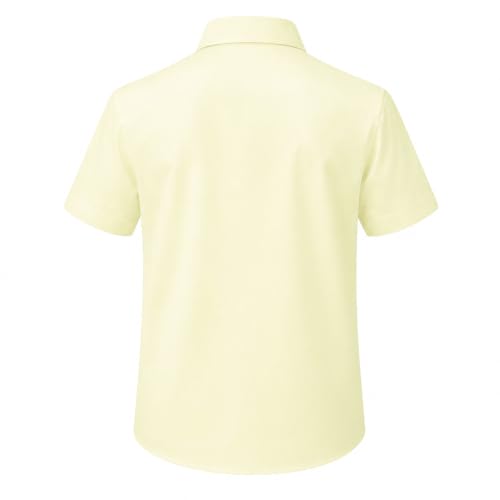 Image of Lilax Boys Classic Short Sleeve Button Down Casual Solid Dress Shirt