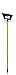 DQB Industries 06078 8-Inch Household Angled Broom with Flagged Synthetic Tip and 48-Inch Painted Steel Handle
