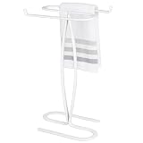 MEDIDAS COMPACTAS: Con 14,0 cm x 20,8 cm x 35,6 cm, este toallero metálico es la alternativa perfecta a un toallero de pared. Ideal para toallas de 45 cm que dobladas cuelguen unos 23 cm.