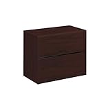 HON 10500 Series 2-Drawer Lateral File Cabinet, Locking, Letter/Legal, Mahogany, 36-inch W (H10563.NN)