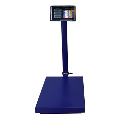 SIMPLETEK   Báscula de banco electrónica con batería integrada recargable fija para tienda | máx. 300 kg con pantalla sin ruedas