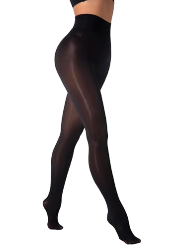 VEBZIN Tights for Women Black Sheer Tights High Waisted Stockings