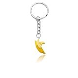SKNGMO Cute Resin Lifelike Fruits Banana keychain Imitate Strawberry Orange Dangle Drop keychain for Women Jewelry