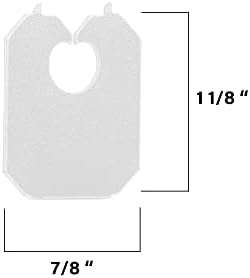 MT Products White Plastic Bread Clips 7/8" x 1 1/8" - Disposable Bread Ties - Pack of 100