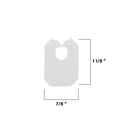 MT Products White Plastic Bread Clips 7/8" x 1 1/8" - Disposable Bread Ties - Pack of 100