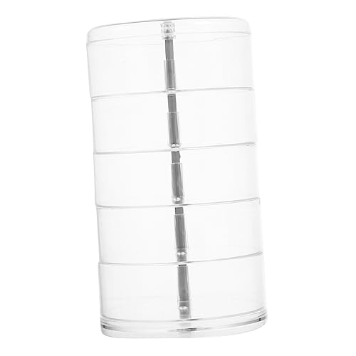 LIFKOME Caja De Almacenamiento De Múltiples Capas Taburete De Tocador De Maquillaje Estantes De Almacenamiento Pequeños Organizador De Tocador Transparente Vitrina De Mesa Caja De