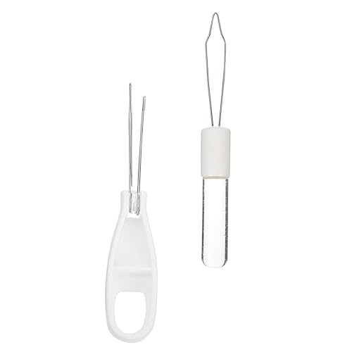 NOLITOY 2pcs Zipper Puller Button Hook Helper Accessirt Button Helper Hooks Button Hook Dressing Tool Zipper Pull Dressing Aid Upholstery Buttons Clothes Wearing Button Hook White Acrylic