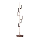 SUREK Estable Perchero de Madera con 6 Ganchos, Perchero Vintage para árbol Desmontable